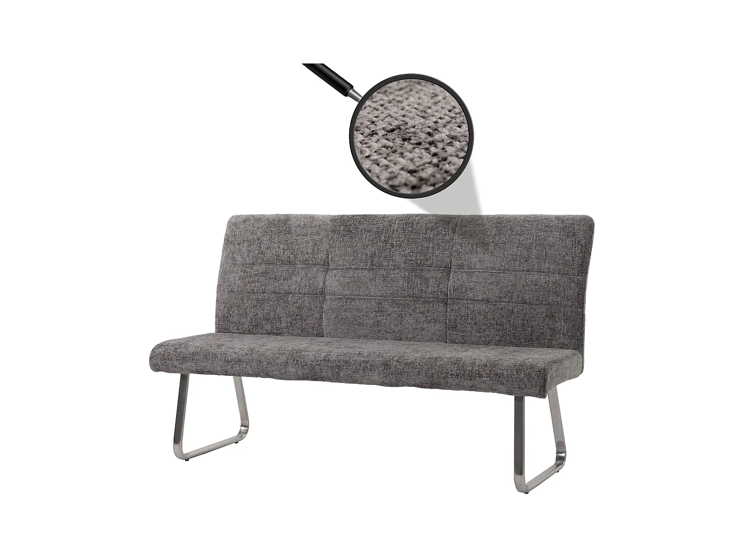 Banc canapé de salle argenté 180 x 65 x 99 cm 04_0005820