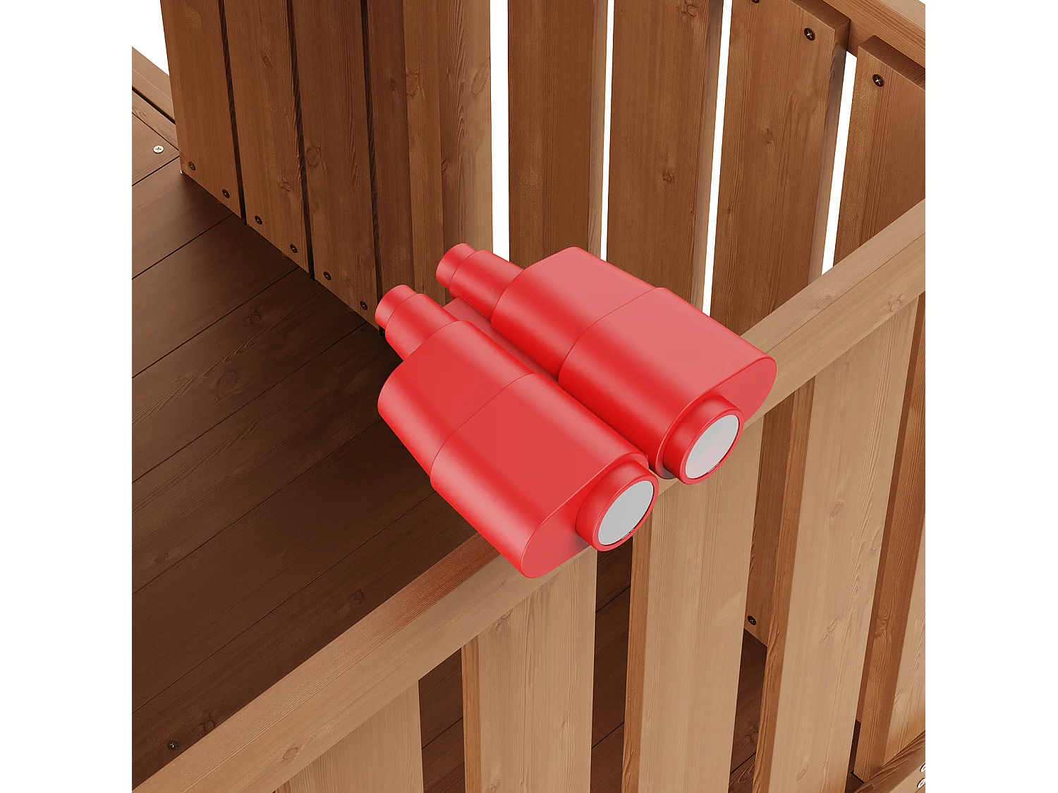 Casita de Juegos para Niños, SucceBuy - Casa de Juegos de Madera para Exteriores con Tobogán, Escalera y Ventana, Casa de Juegos de Jardín