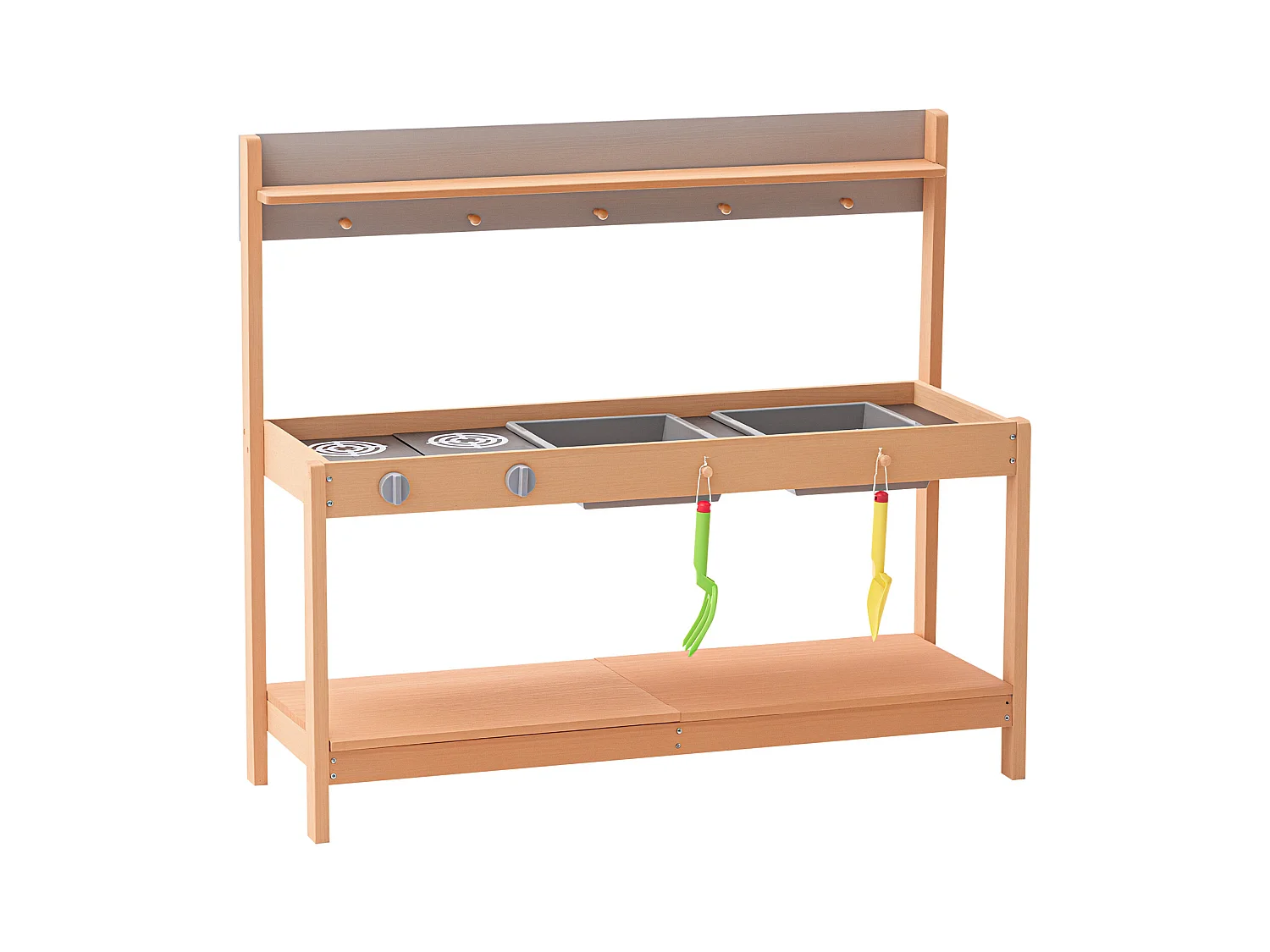 Cuisine pour Enfants, SucceBuy Cuisine en Bois - Ensemble de Jeux d'Extérieur pour Enfants