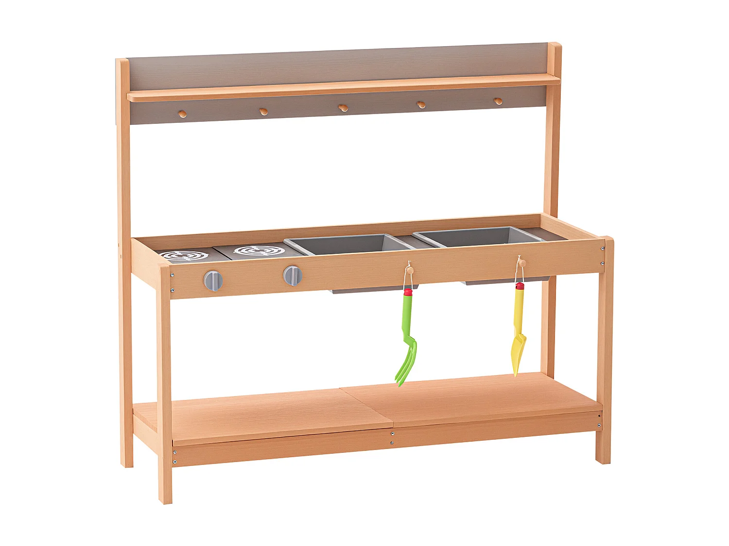 Cuisine pour Enfants, SucceBuy Cuisine en Bois - Ensemble de Jeux d'Extérieur pour Enfants