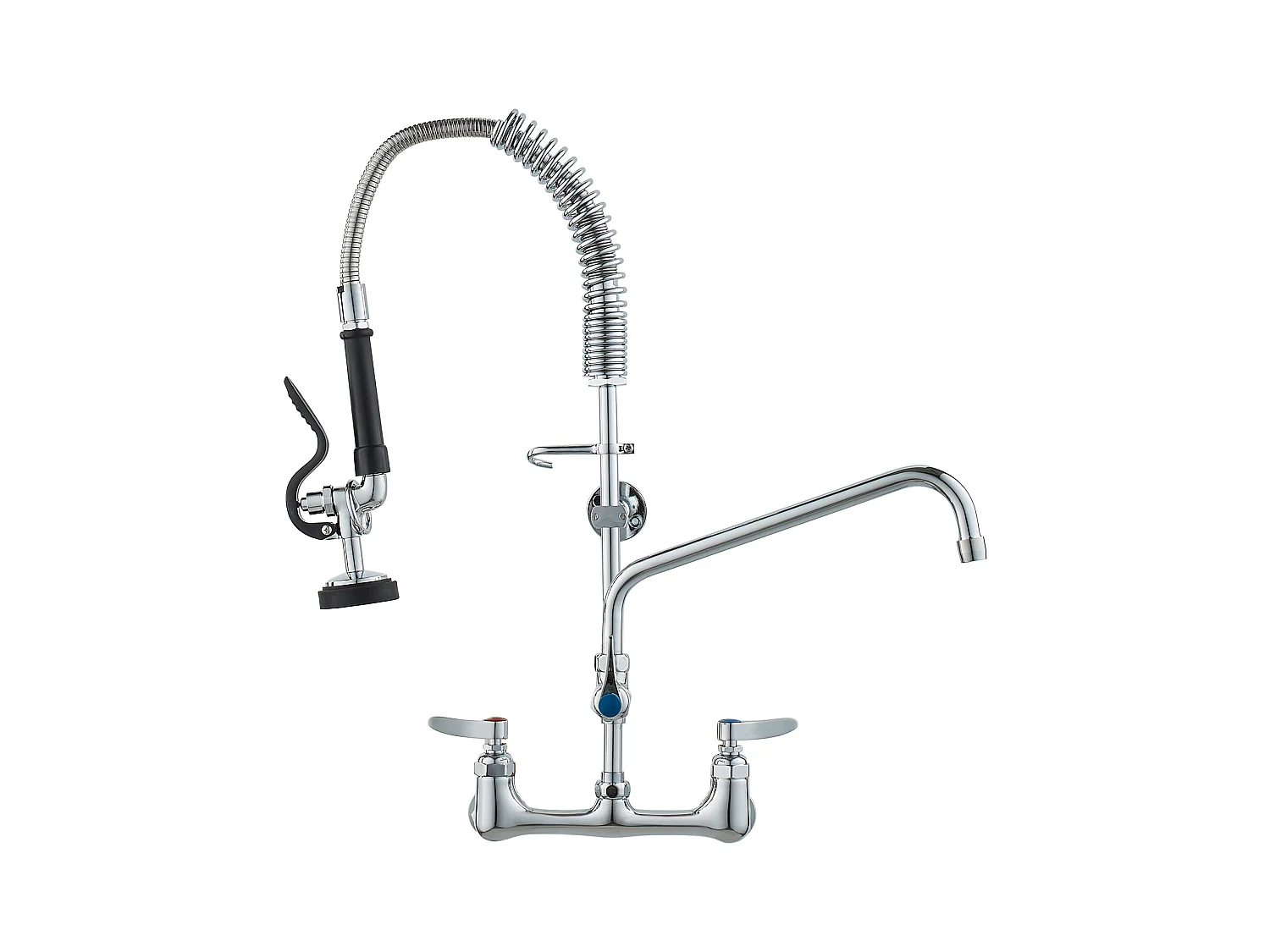 Keukenkraan, SucceBuy Commerciële Wandkraan - Met Voorspoelsproeier, 63.5 cm