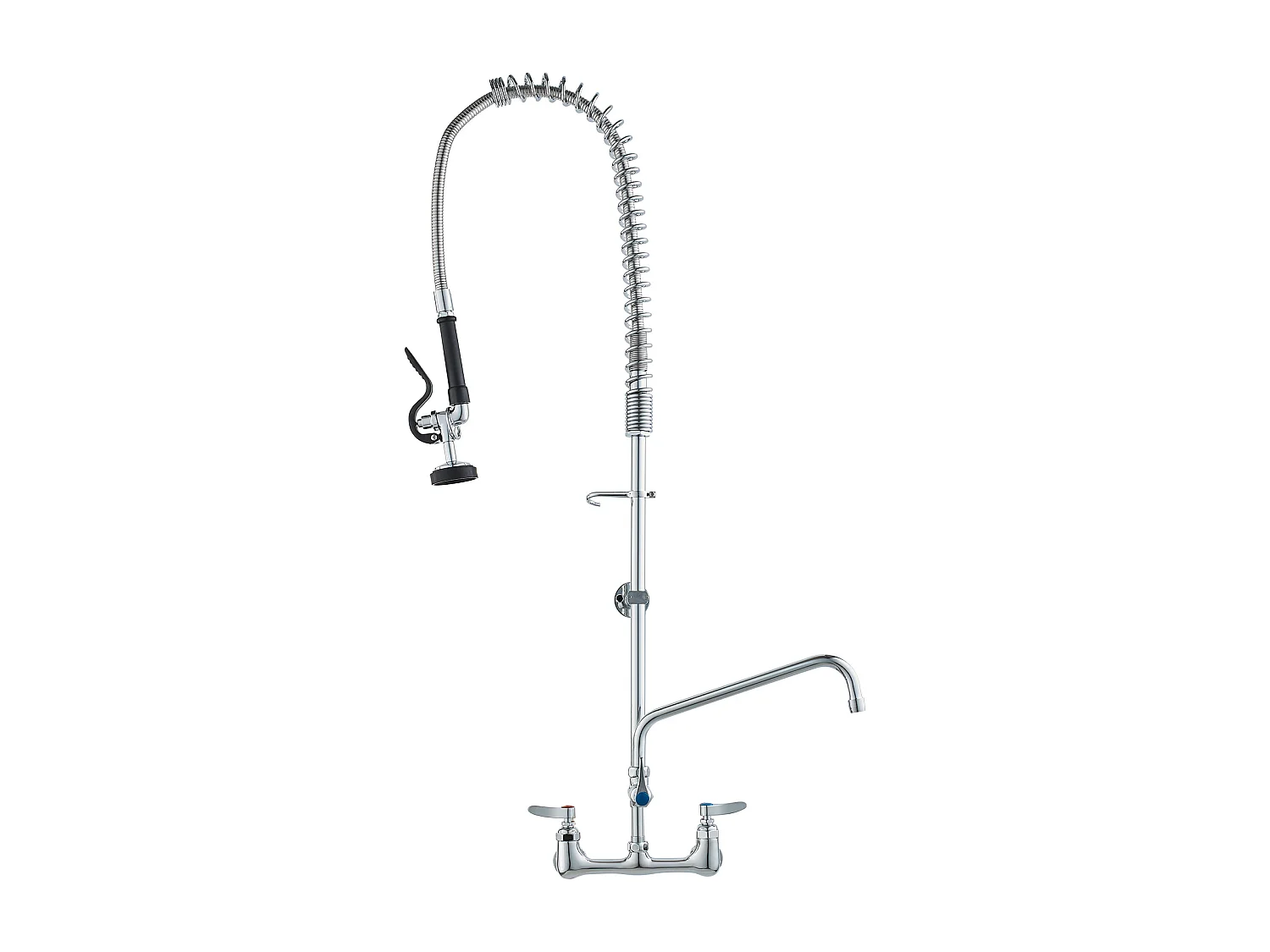 Keukenkraan, SucceBuy Commerciële Wandkraan - Met Voorspoelsproeier, 111.8 cm