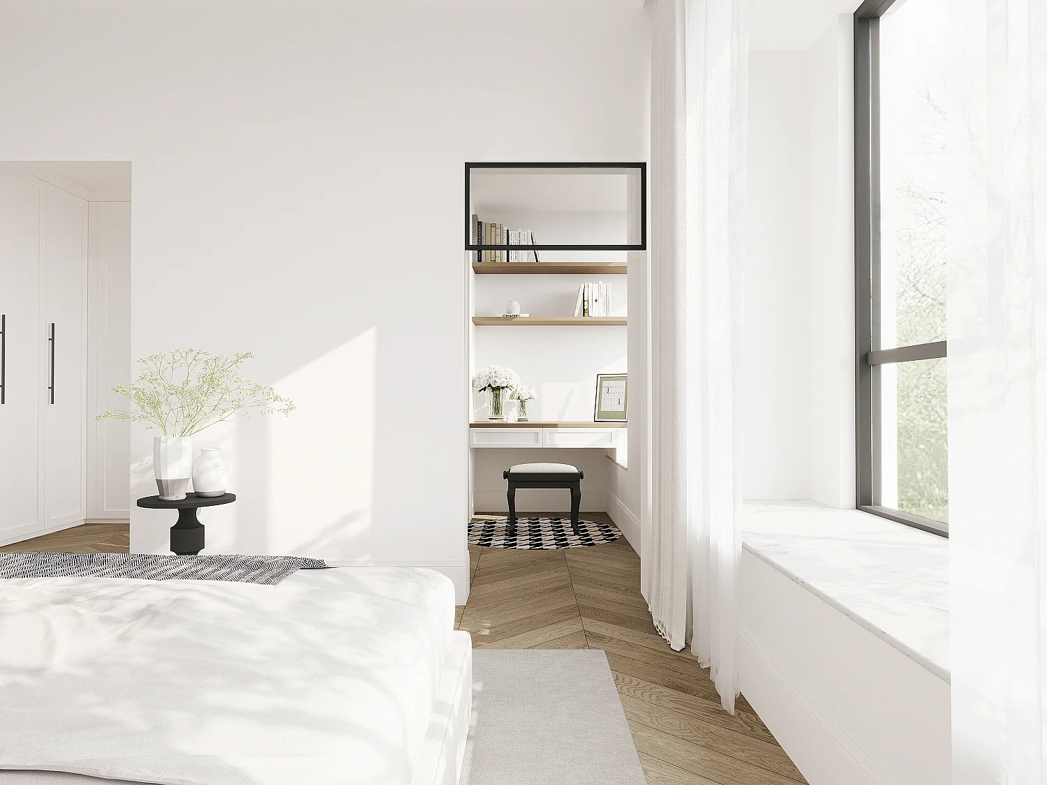 Imposte atelier en aluminium thermolaqué - L83 x H40 cm - Noir - SENECA