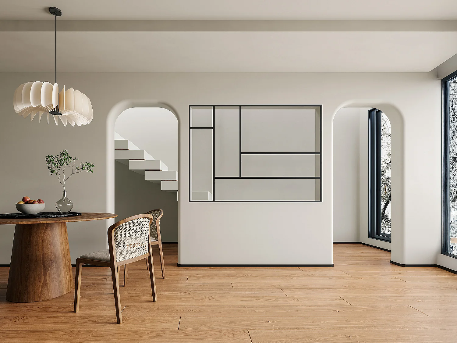 Verrière atelier design en aluminium thermolaqué 180x130 cm - Noir - ARTENA