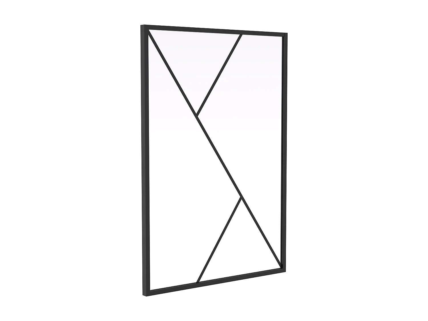 Verrière asymétrique en aluminium thermolaqué - L90 x H130 - FAZENDA