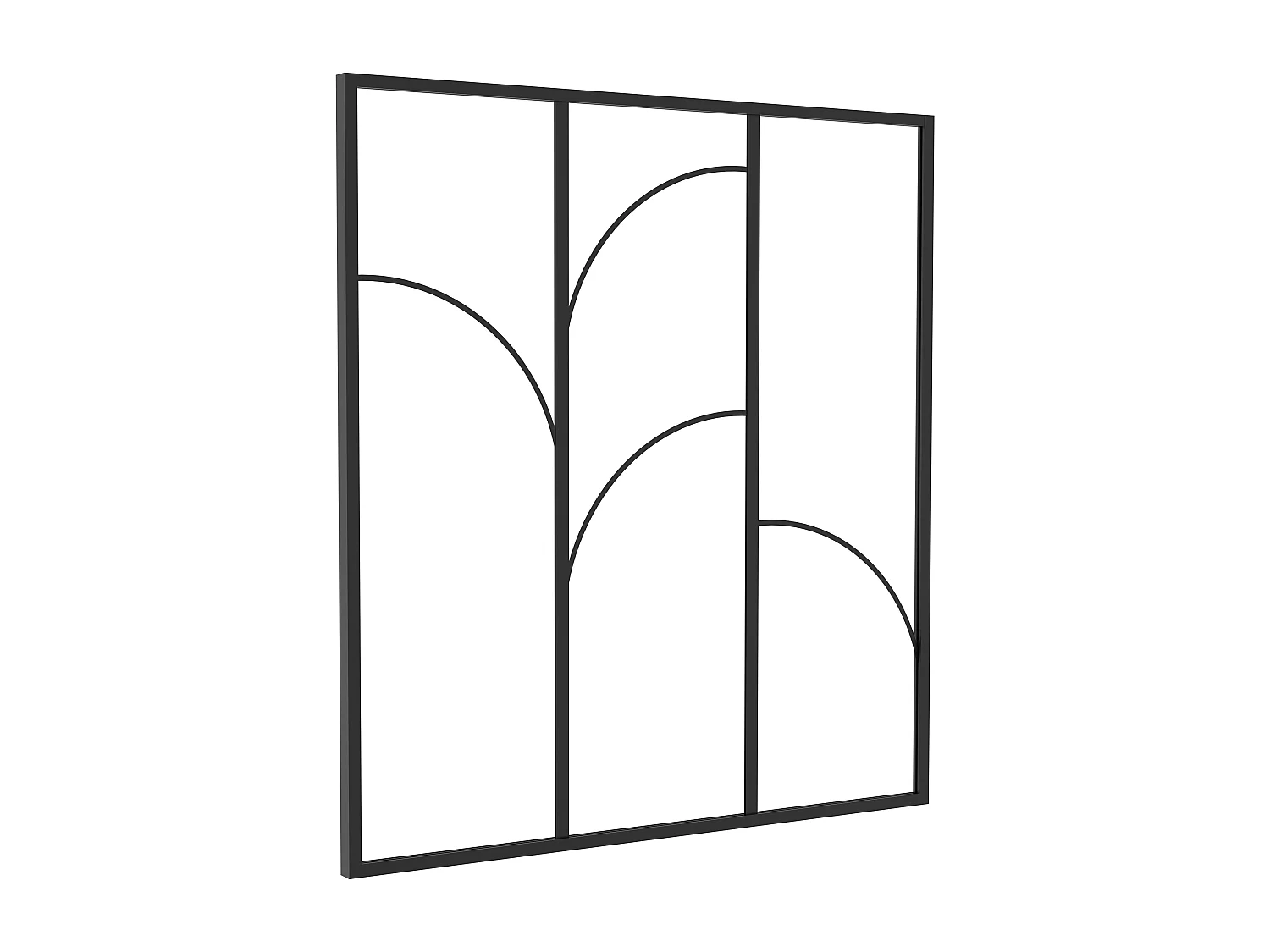 Verrière style art déco en aluminium thermolaqué - L120 x H130 - OLENA