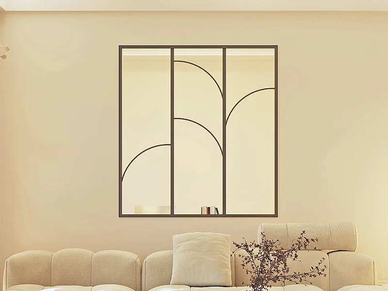 Verrière style art déco en aluminium thermolaqué - L120 x H130 - OLENA