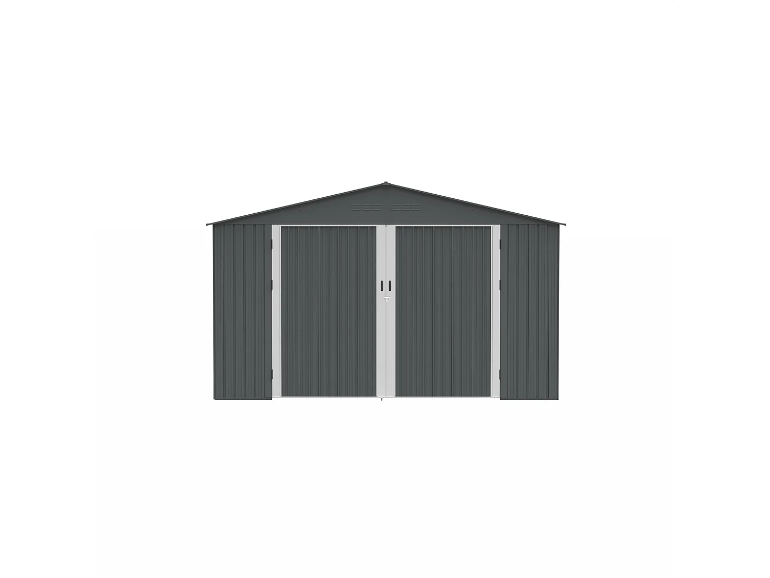 Garage en acier galvanisé avec porte de service- gris anthracite - 19 m² - RIDOSO