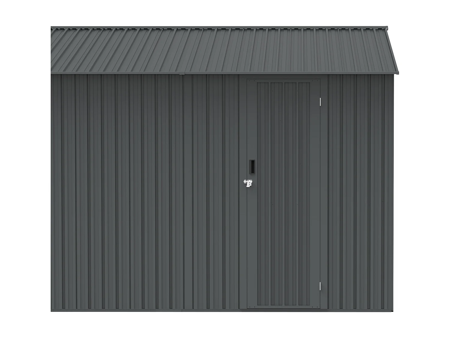 Garage en acier galvanisé avec porte de service- gris anthracite - 19 m² - RIDOSO