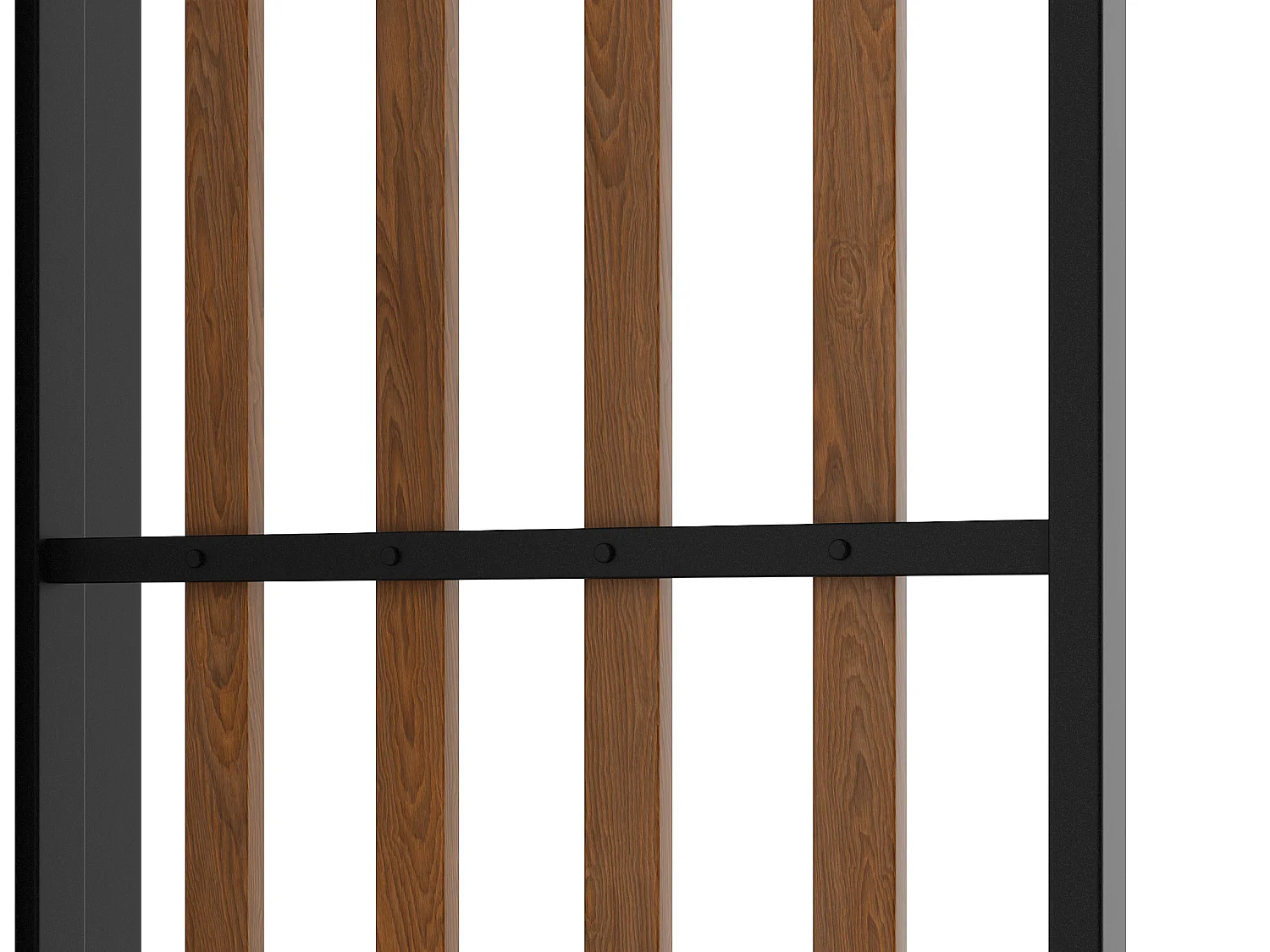 Lot de 2 panneaux treillis pour pergola en acier et bois - L37,5 x H206 cm - MAZARA