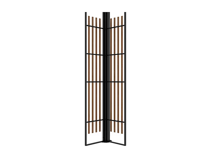 Lot de 2 panneaux treillis pour pergola en acier et bois - L37,5 x H206 cm - MAZARA