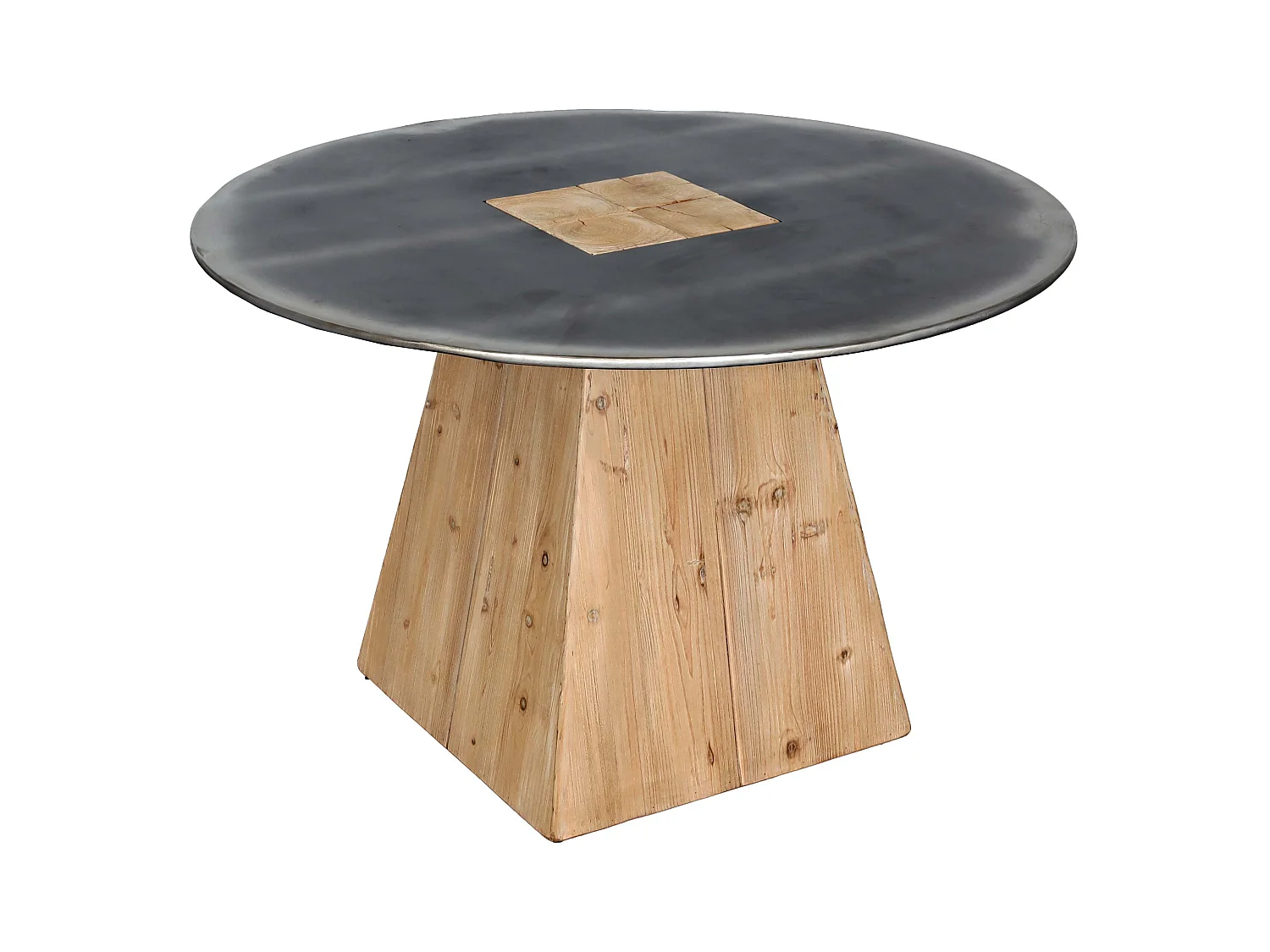 Table à manger ronde métal marron 120 x 120 x 74 cm 04_0008567