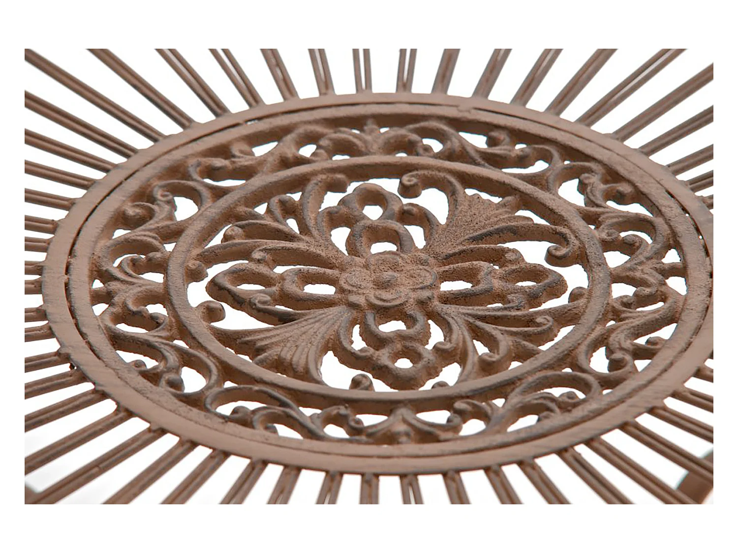 Table de jardin balcon métal marron 90 x 90 x 69 cm 10_0003052