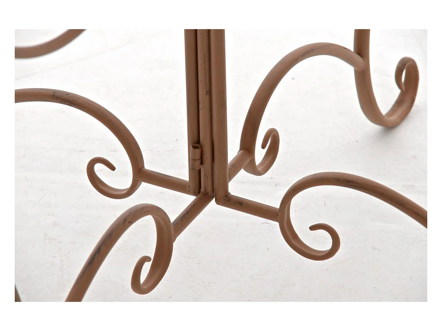 Table de jardin balcon métal marron 90 x 90 x 69 cm 10_0003052