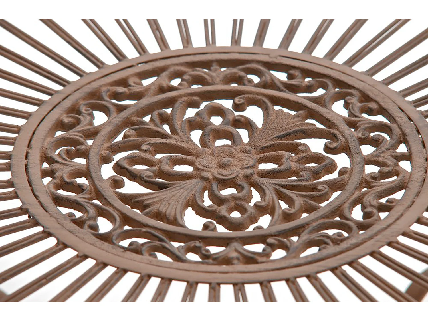 Table de jardin balcon métal marron 90 x 90 x 69 cm 10_0003052