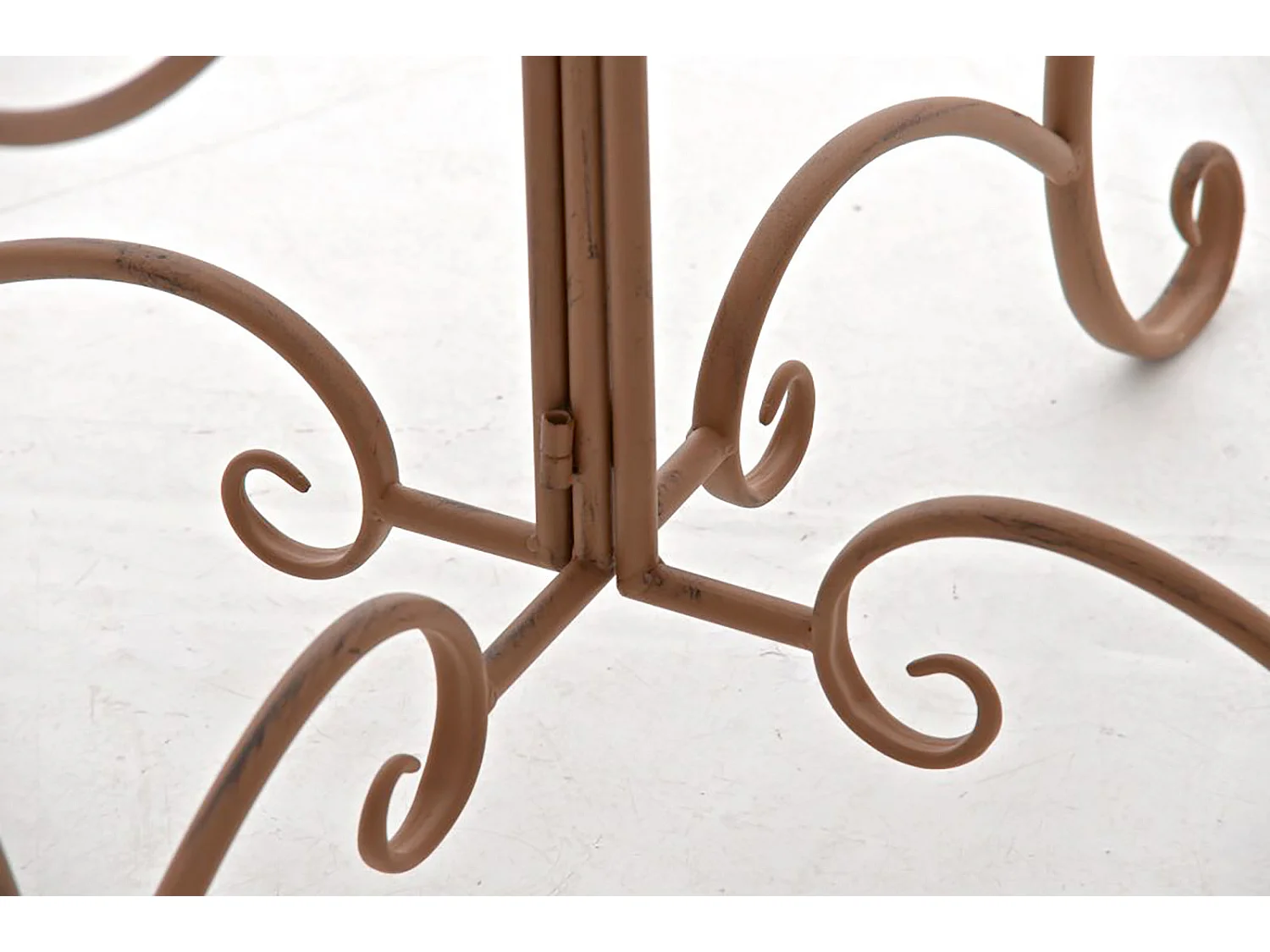 Table de jardin balcon métal marron 90 x 90 x 69 cm 10_0003052