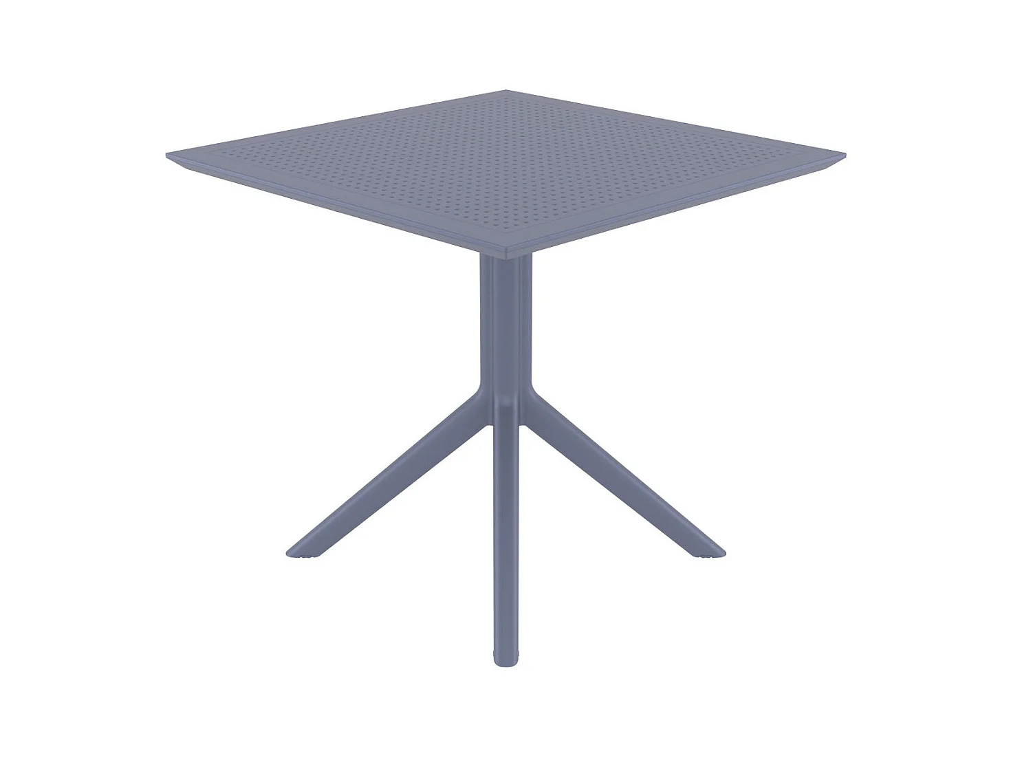 Table de jardin lounge grise 80 x 80 x 74 cm 10_0003056