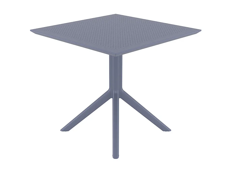 Table de jardin lounge grise 80 x 80 x 74 cm 10_0003056