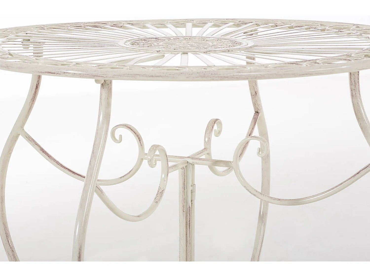 Table de jardin ronde crème 70 x 70 x 72 cm 10_0003046