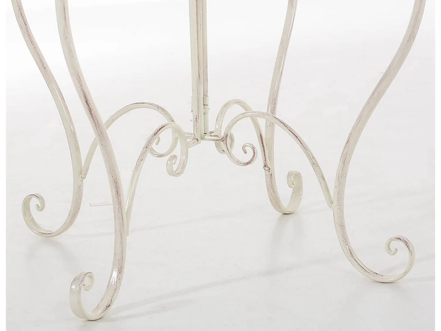 Table de jardin ronde crème 70 x 70 x 72 cm 10_0003046