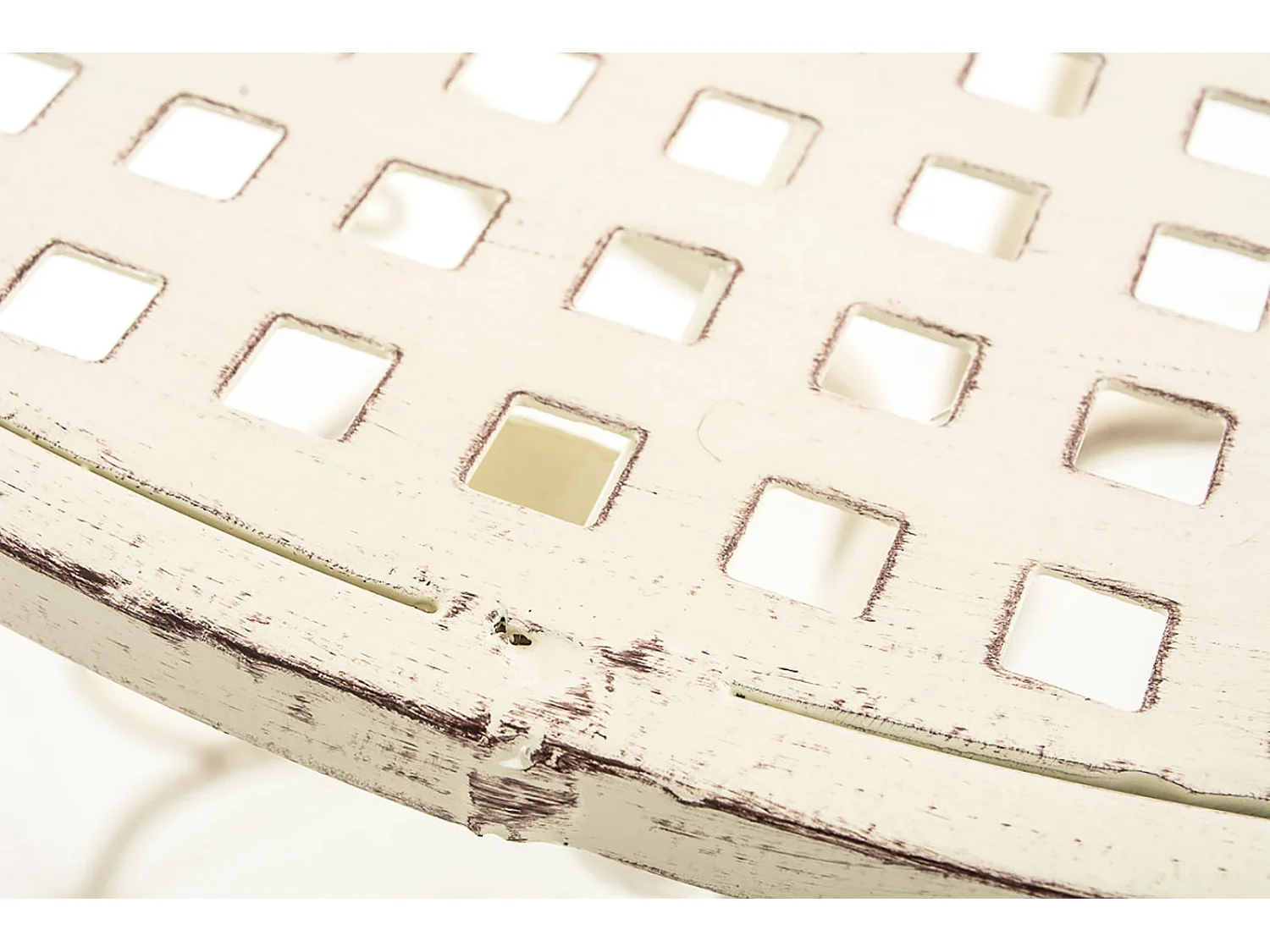 Table de jardin ronde métal crème 70 x 70 x 74 cm 10_0004006