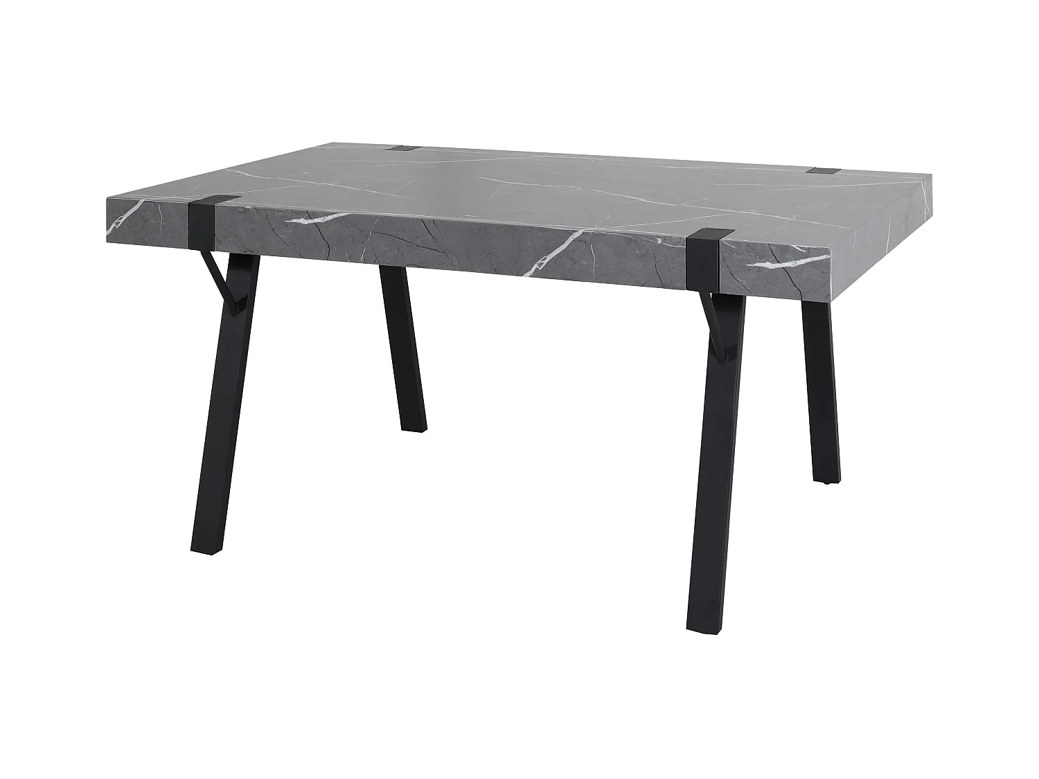 Table à manger design effet bois grise 105 x 20 x 164 cm 04_0008562