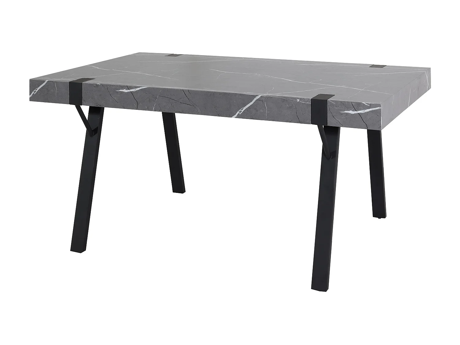 Table à manger design effet bois grise 105 x 20 x 164 cm 04_0008562
