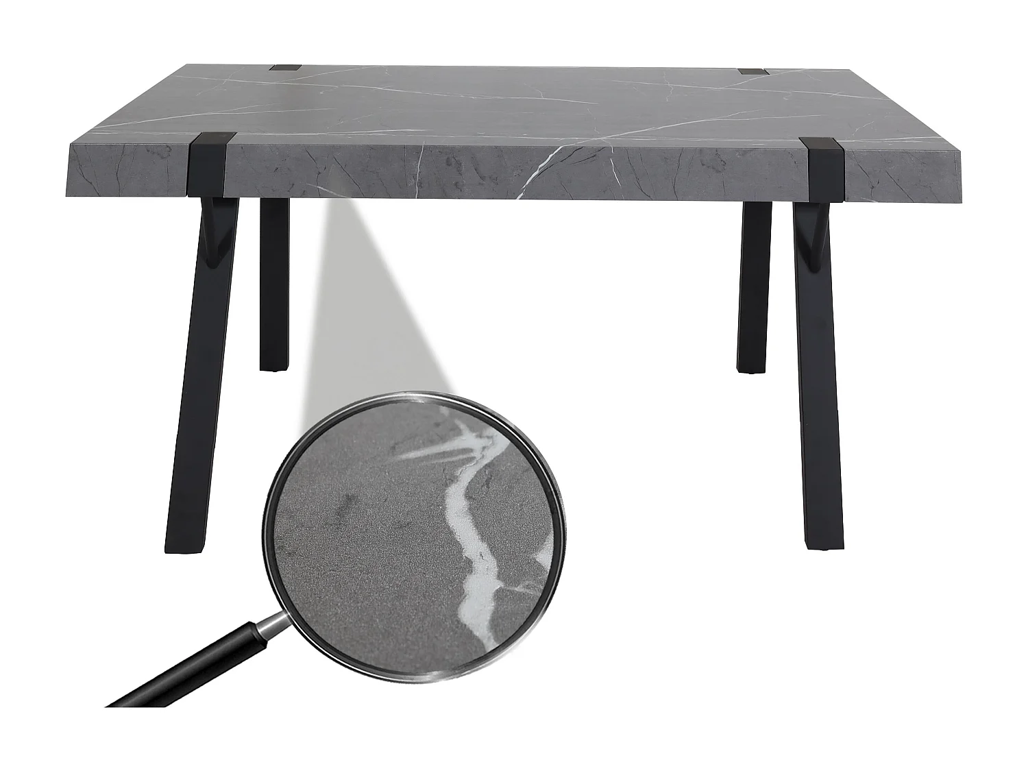 Table à manger design effet bois grise 105 x 20 x 164 cm 04_0008562