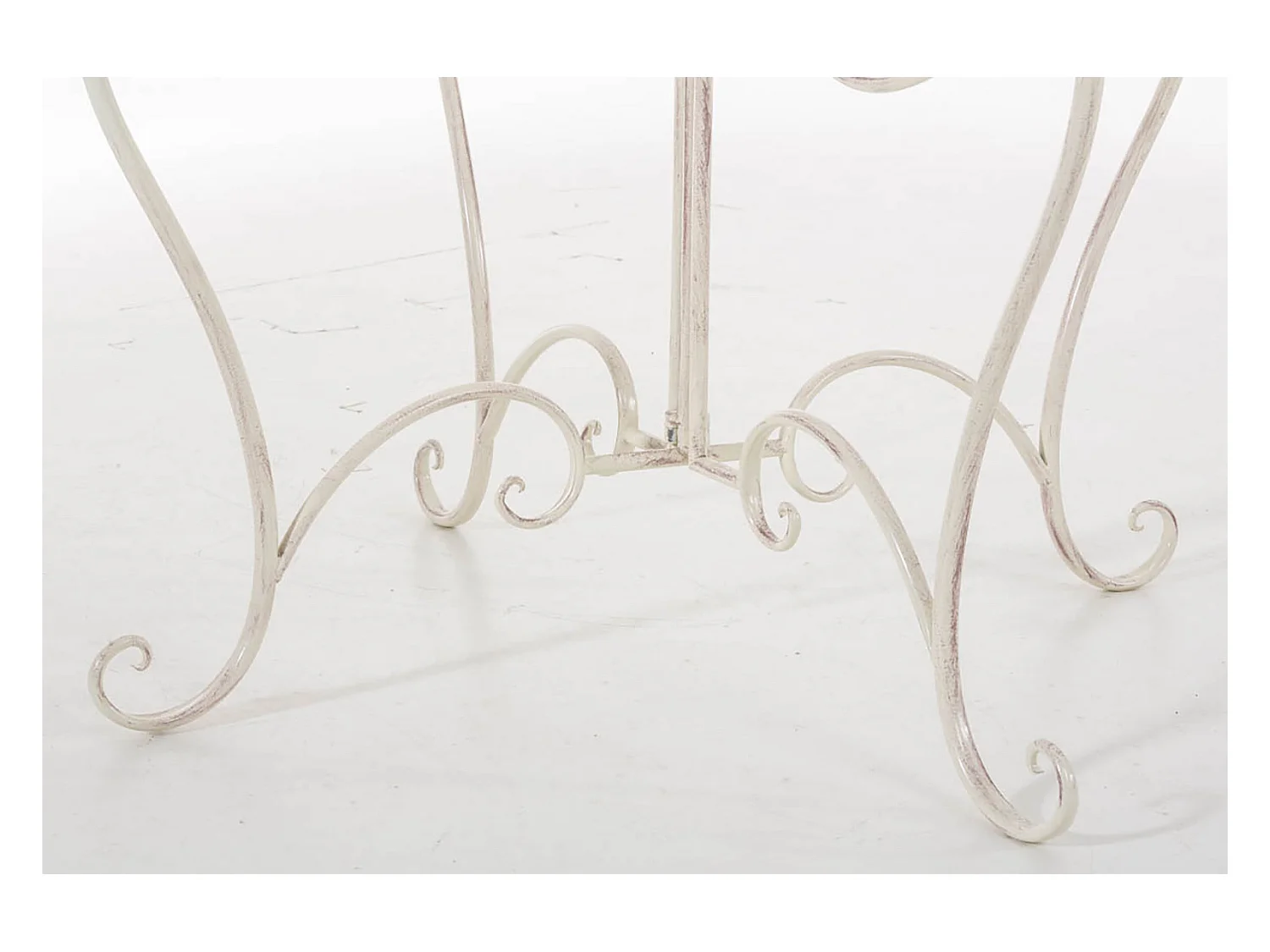 Table de jardin balcon métal crème 90 x 90 x 69 cm 10_0004009