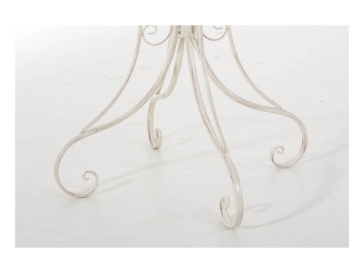 Table de jardin et métal crème 70 x 70 x 72.5 cm 10_0004007