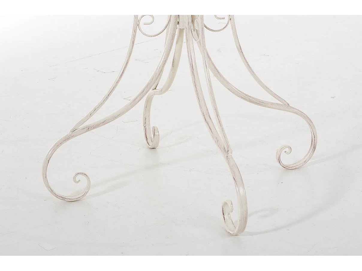 Table de jardin et métal crème 70 x 70 x 72.5 cm 10_0004007