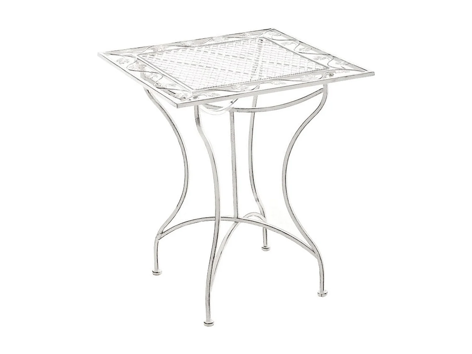 Table de jardin terrasse blanche 60 x 60 x 72 cm 10_0003813
