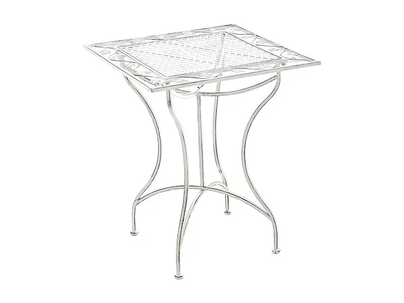 Table de jardin terrasse blanche 60 x 60 x 72 cm 10_0003813
