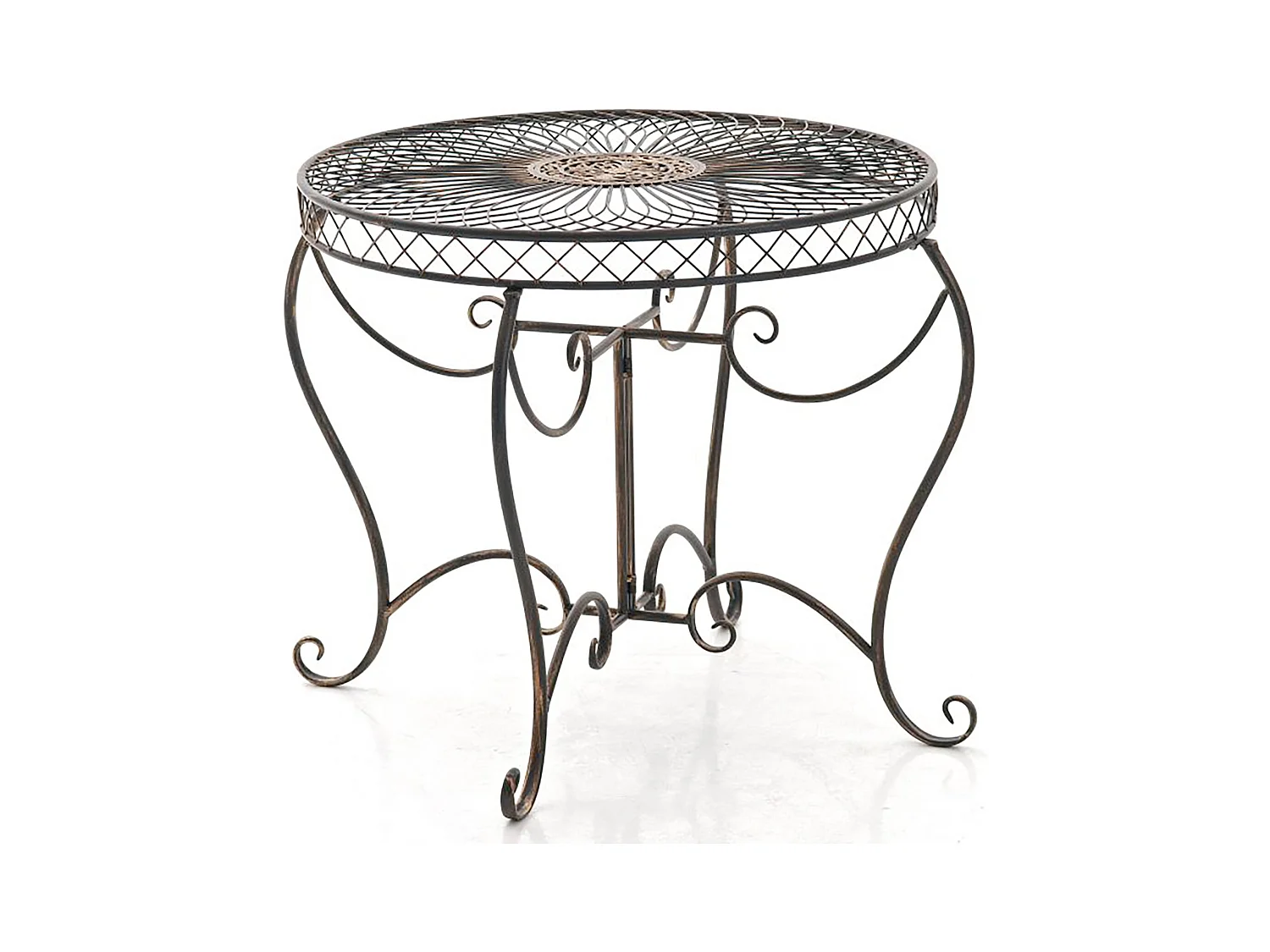 Table de jardin balcon métal bronze 90 x 90 x 69 cm 10_0003051