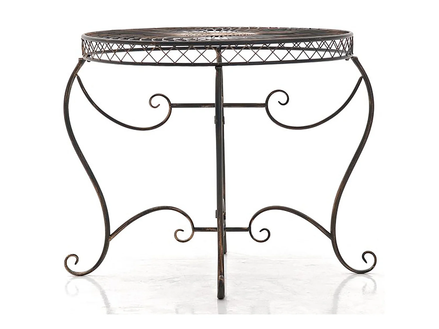 Table de jardin balcon métal bronze 90 x 90 x 69 cm 10_0003051