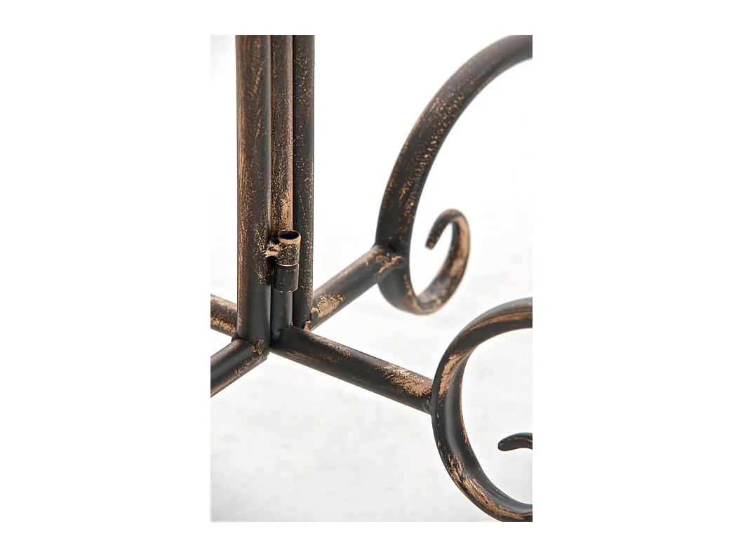 Table de jardin balcon métal bronze 90 x 90 x 69 cm 10_0003051