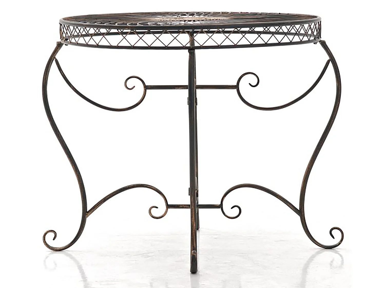 Table de jardin balcon métal bronze 90 x 90 x 69 cm 10_0003051