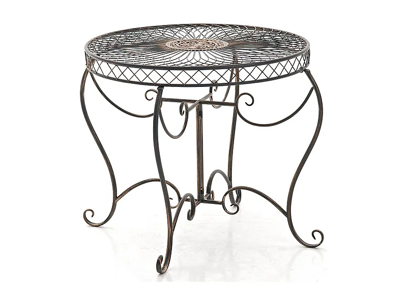 Table de jardin balcon métal bronze 90 x 90 x 69 cm 10_0003051