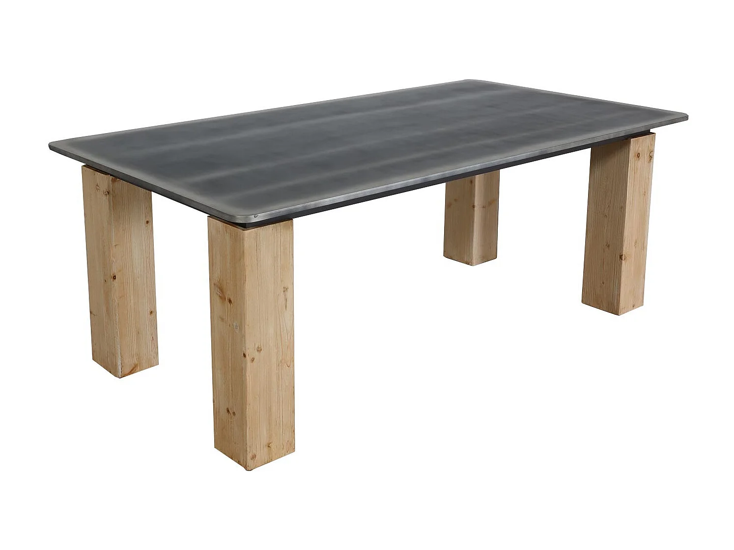 Table à manger design métal marron 200 x 100 x 77 cm 04_0008565