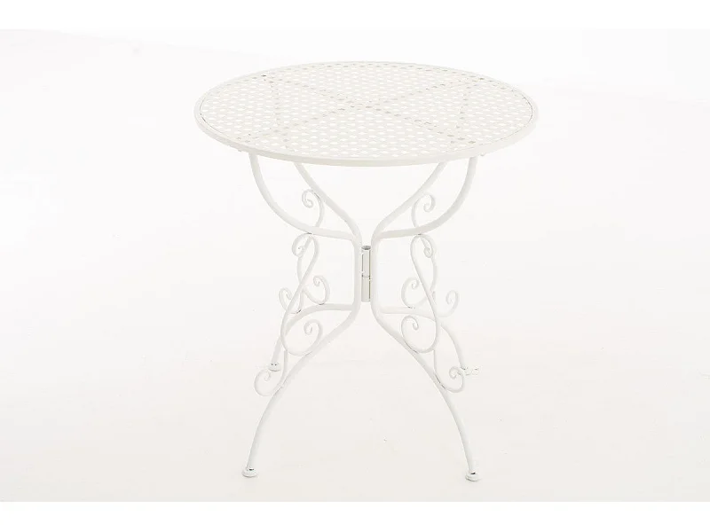 Table de jardin en blanche 70 x 70 x 74 cm MDJ10044