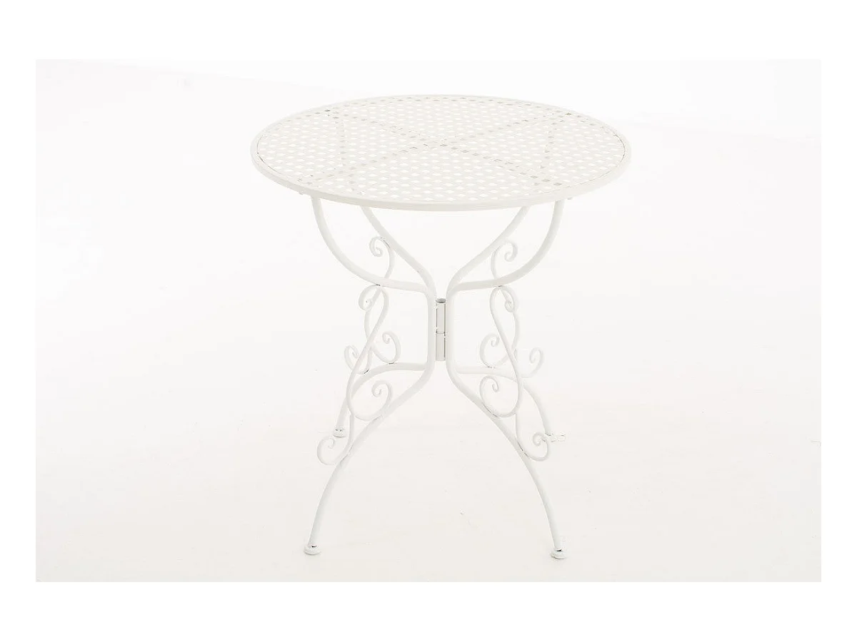 Table de jardin en blanche 70 x 70 x 74 cm MDJ10044