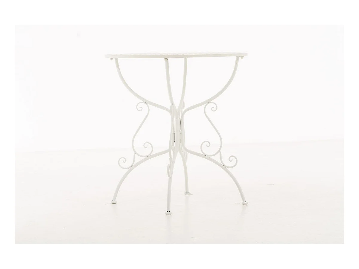 Table de jardin en blanche 70 x 70 x 74 cm MDJ10044
