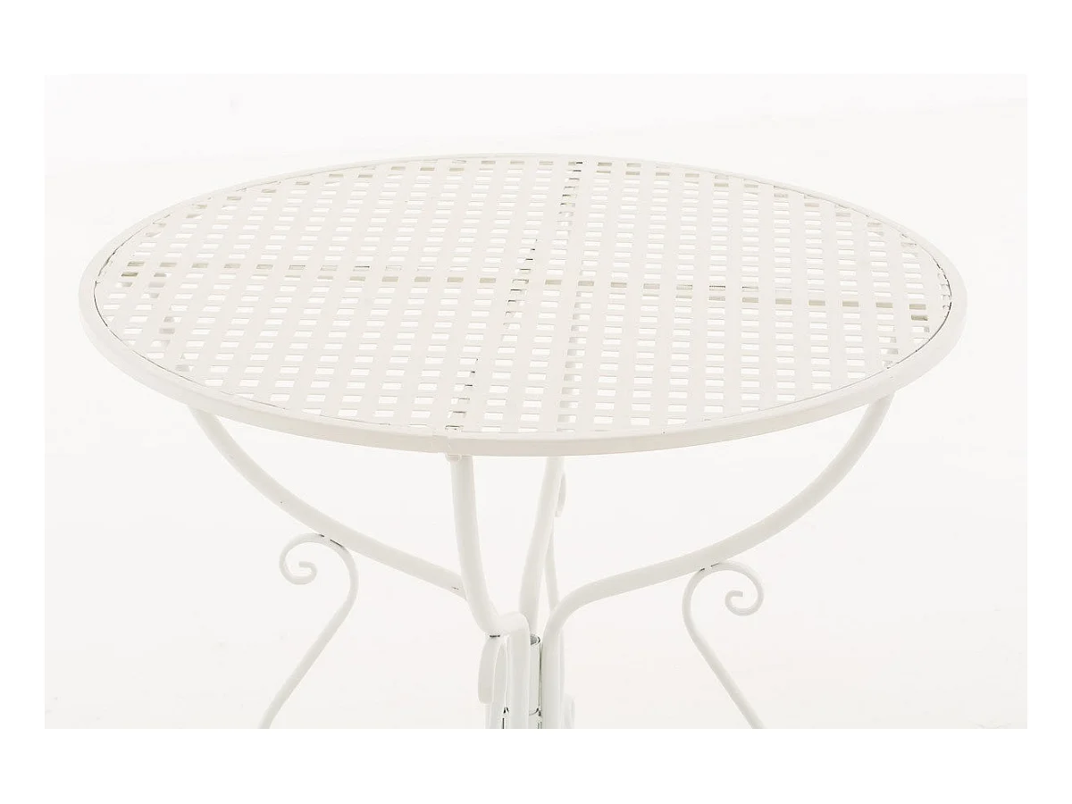 Table de jardin en blanche 70 x 70 x 74 cm MDJ10044