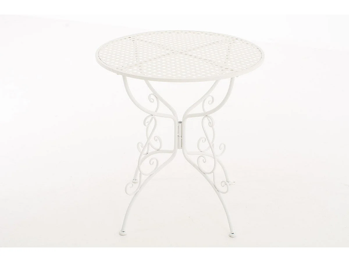 Table de jardin en blanche 70 x 70 x 74 cm MDJ10044