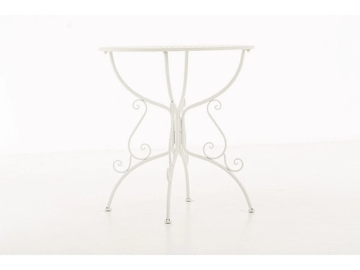 Table de jardin en blanche 70 x 70 x 74 cm MDJ10044