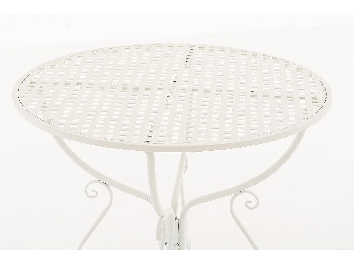 Table de jardin en blanche 70 x 70 x 74 cm MDJ10044