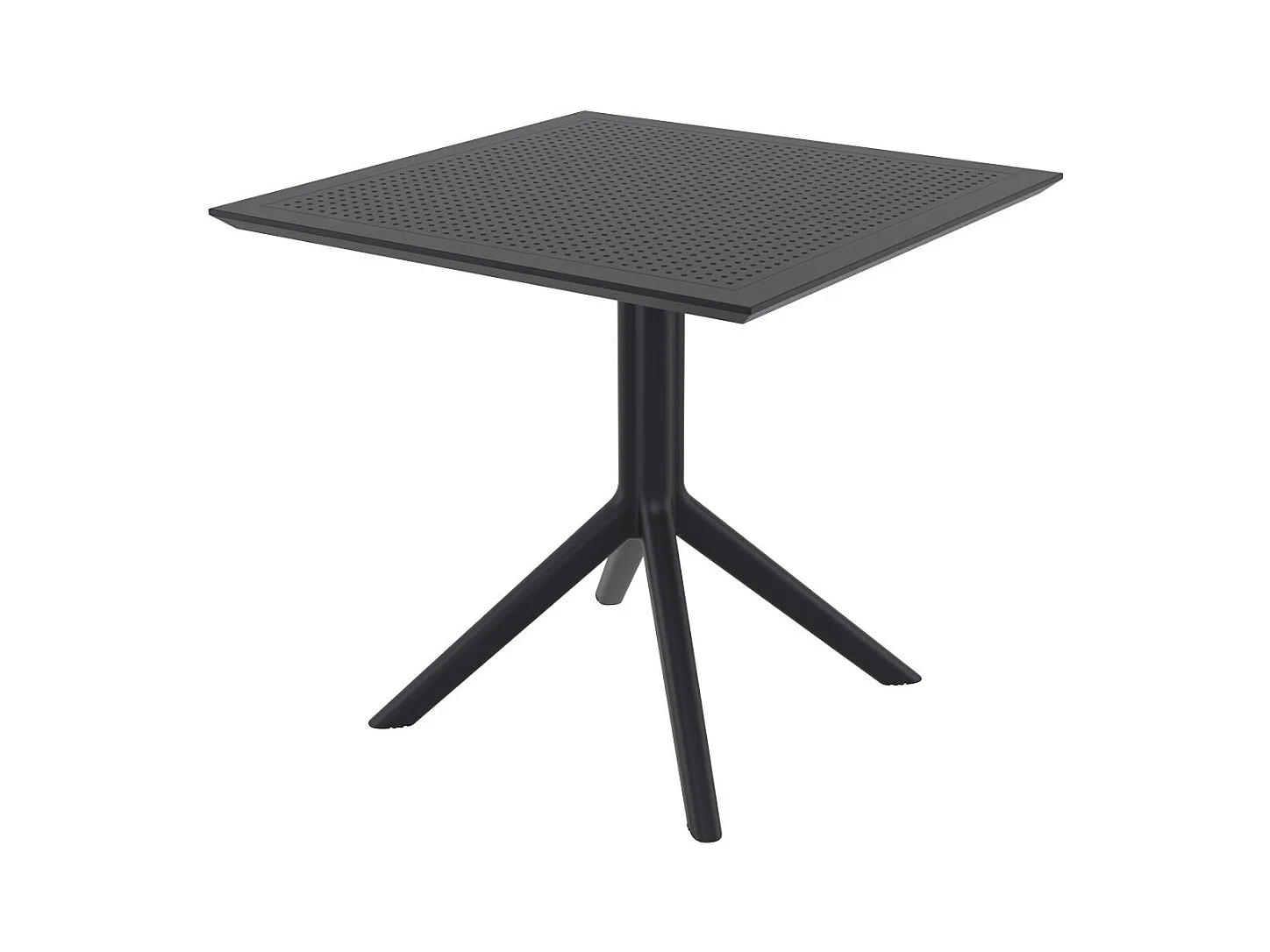 Table de jardin lounge noire 80 x 80 x 74 cm 10_0003057