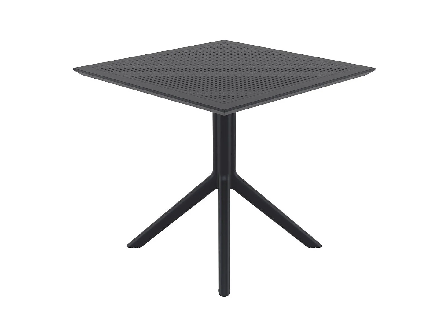 Table de jardin lounge noire 80 x 80 x 74 cm 10_0003057