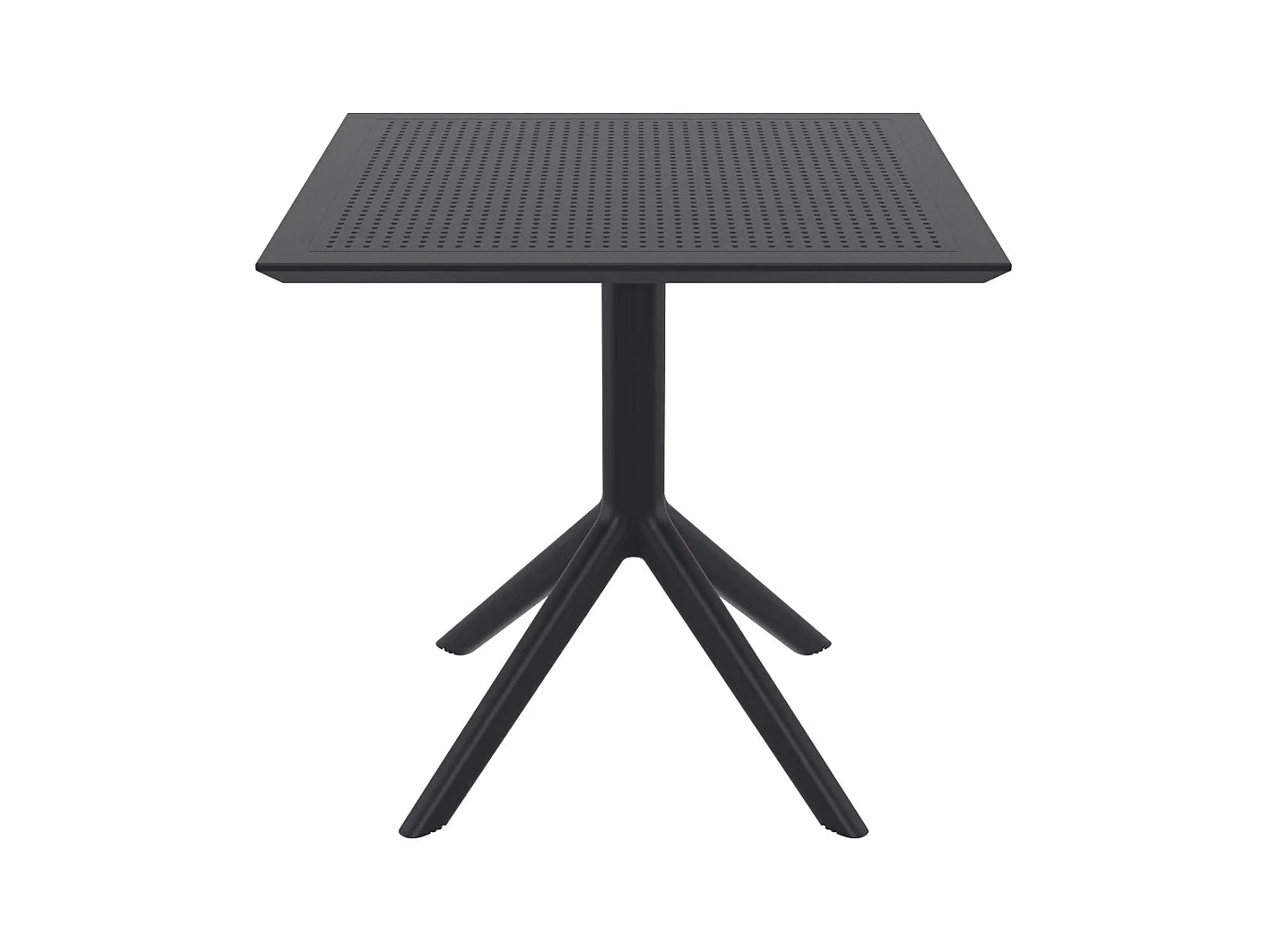 Table de jardin lounge noire 80 x 80 x 74 cm 10_0003057