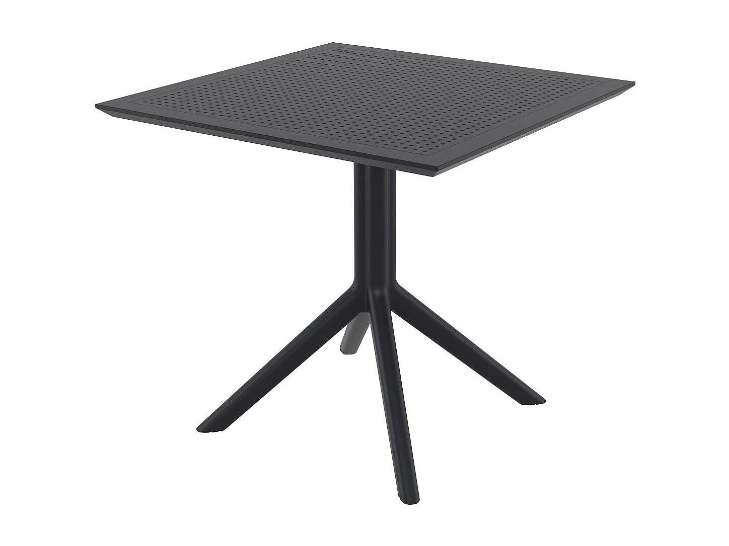Table de jardin lounge noire 80 x 80 x 74 cm 10_0003057